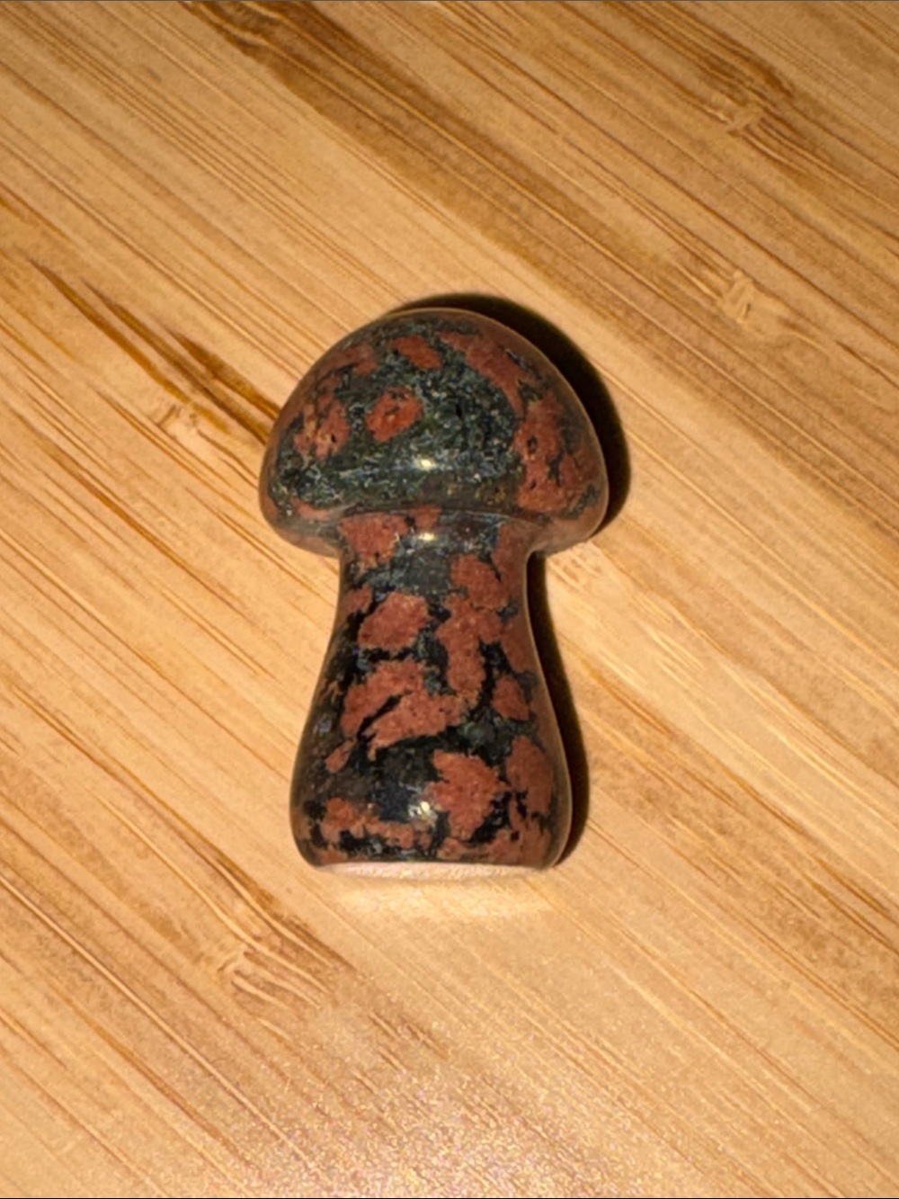 Mohogany Obsidian Mushroom Sculpture - Mini Decorative Home Art - Picture 2 of 7